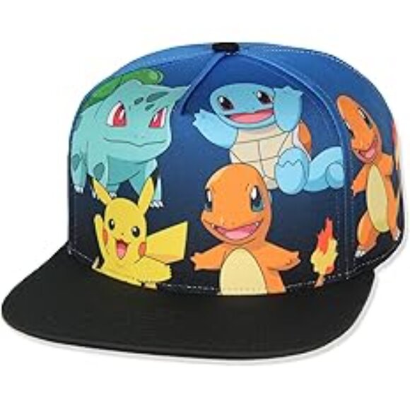 NEW! Pokemon The Original Starters Blue Gradient Snapback Cap-Blue - Picture 1 of 5